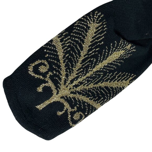 Mondi Black Sweater Gold Metallic Embroidery Tassels EU Size 36 Made Yugoslavia - Picture 8 of 9